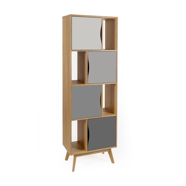 Hall raamaturiiul tammepuust 65x191 cm Avon - Woodman-image-3