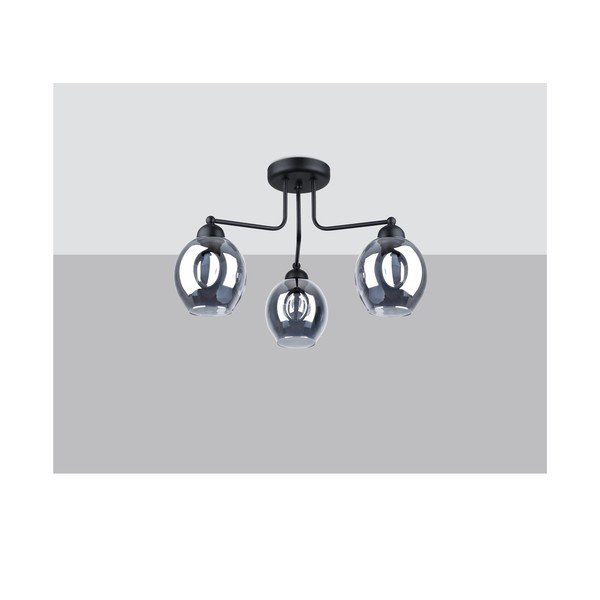 Must rippvalgusti klaasist varjuga Garten - Sollux-image-2