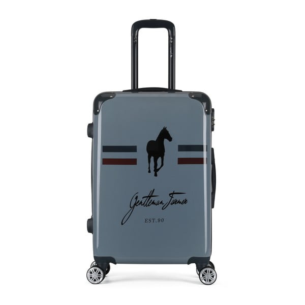 Tmavě šedý cestovní kufr na kolečkách GENTLEMAN FARMER Valise Grand Format, 33 x 52 cm