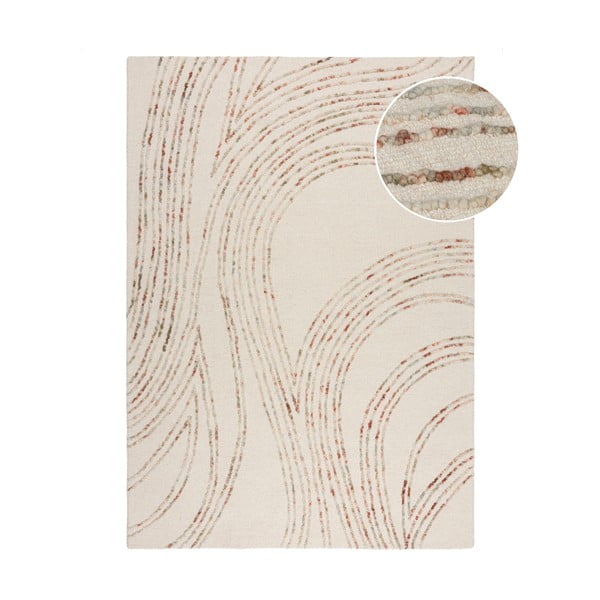 Oranž-kreem villane vaip 120x170 cm Abstract Swirl - Flair Rugs