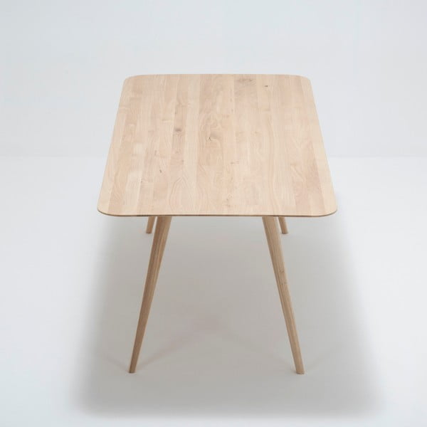 Söögilaud täispuidust tammepuust , 200 x 90 cm Stafa - Gazzda-image-3