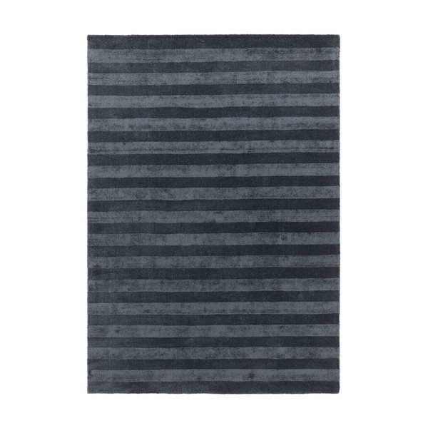 Tumesinine käsitsi kootud vaip taaskasutatud kiududest 160x230 cm Connor - MADE