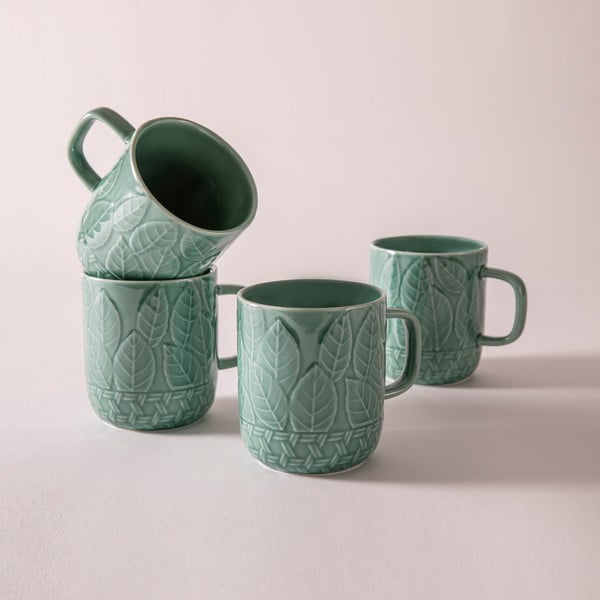 Türkiissinised portselanist tassid 400 ml komplektis Heath Jade - Ladelle-image-3