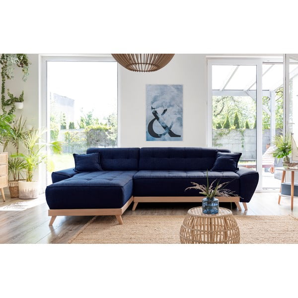 Mereväe sinine diivanvoodi muutuv nurgadiivan Dazzling Daisy - Miuform-image-1