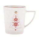 Valge portselankruus jõulumustriga 380 ml Xmas Tree – Dakls