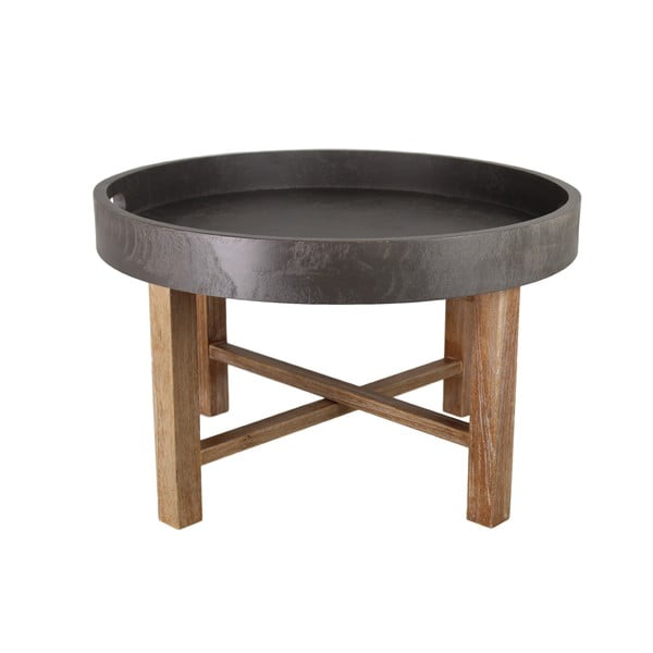 Konferenční stolek s podnožím z mahagonového dřeva HSM collection Industry, ⌀ 62 cm