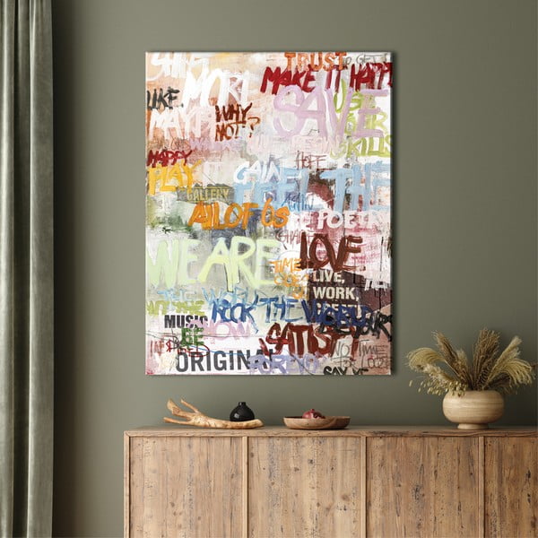 Käsitsi maalitud elementidega maal 90x118 cm Streetlife - Malerifabrikken-image-1