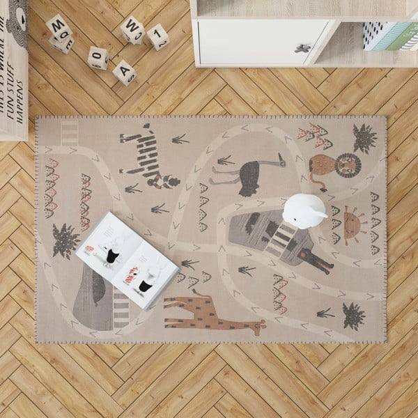 Laste käsitsi trükitud vaip , 100 x 140 cm Little Savannah - Nattiot-image-4