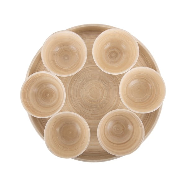 Valge bambusest serveerimiskomplekt ø 32 cm Puro - PT LIVING-image-2