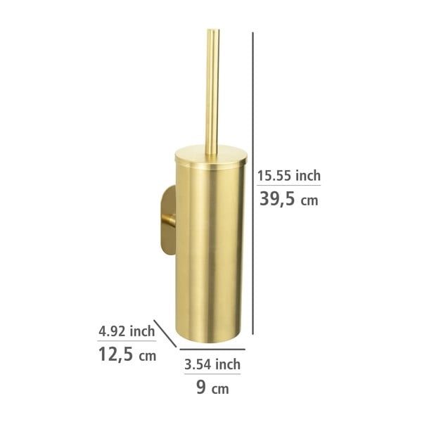 Kuldset värvi roostevabast terasest isehoidev tualetthari Orea Gold - Wenko-image-2