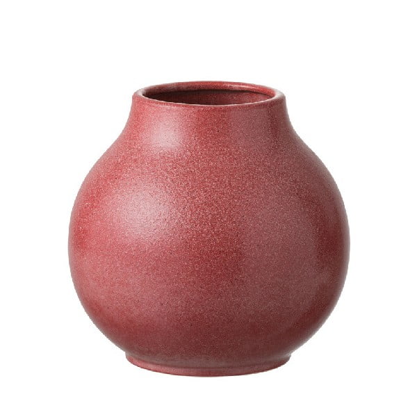 Červená keramická váza J-Line Round