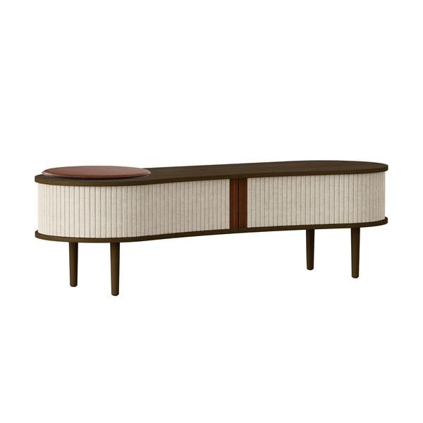 Pruun ja beež telerilaud tammepuust 140x40 cm Audacious - UMAGE-image-4