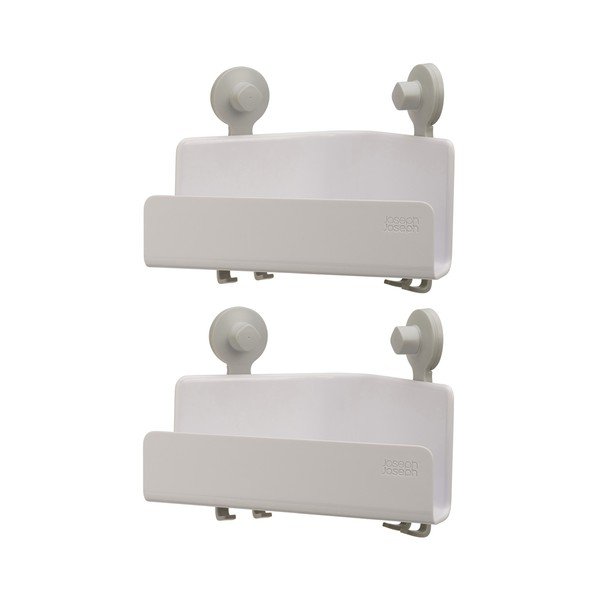 Valged isekandvad plastikust vannitoa riiulid 2-st komplektis EasyStore - Joseph Joseph-image-2