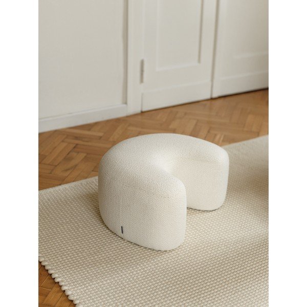 Bouclé kangast beež pouf Ü - noo.ma-image-3