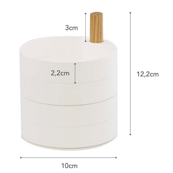 Valge ehtekarp pöögipuidust detailidega Tosca - YAMAZAKI-image-3