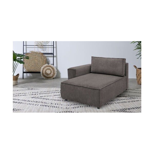 Helepruun velvetist diivanimoodul, vasak nurk  Nihad modular - Bobochic Paris-image-1