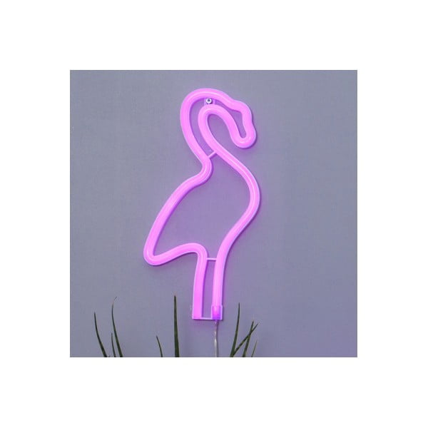 Růžová světelná nástěnná LED dekorace Best Season Flamingo Neonlight