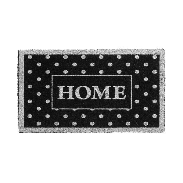 Stříbrnočerná rohožka Hamat Home Dots, 40 x 70 cm