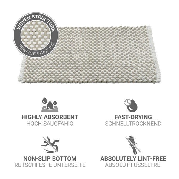 Beež tekstiilist vannitoamatt 50x80 cm Covelo - Wenko-image-4