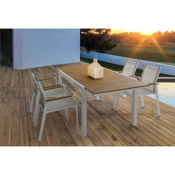 Alumiiniumist aia söögilaud 90x140 cm Elias - Bizzotto-image-1