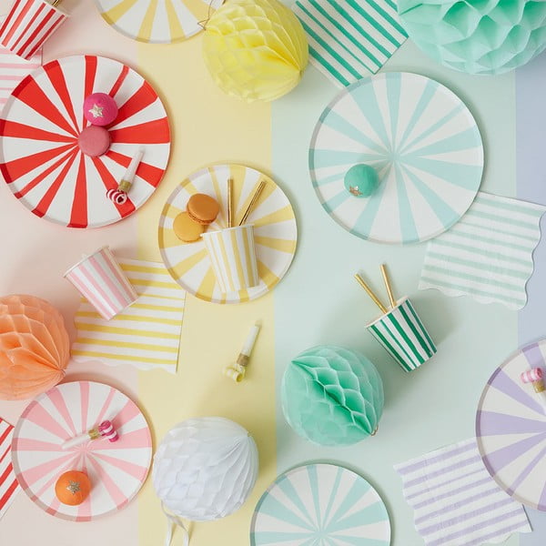 Paberist salvrätikud 16 tk komplektis Mint Stripe - Meri Meri-image-1