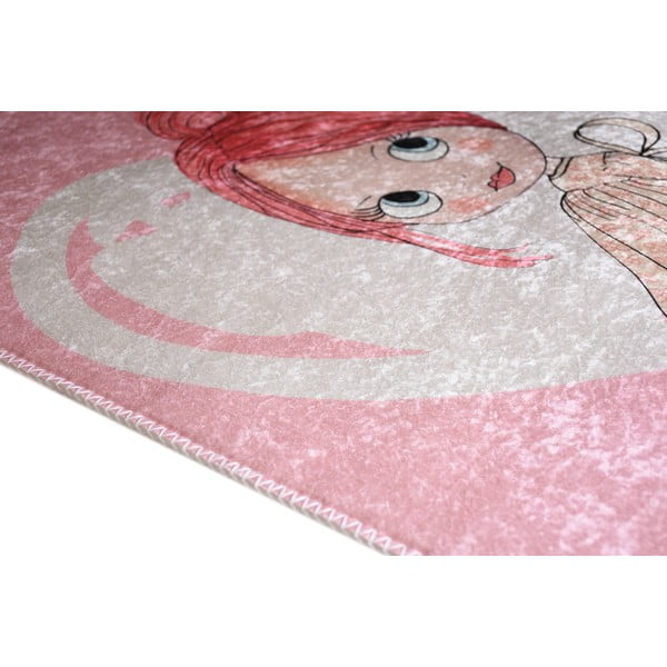 Roosa pestav laste vaip 80x120 cm Pretty Girl - Vitaus-image-2