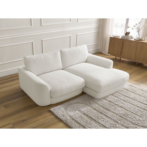 Valge bukleekangast nurgadiivan (parem nurk) Leonore - Bobochic Paris-image-4