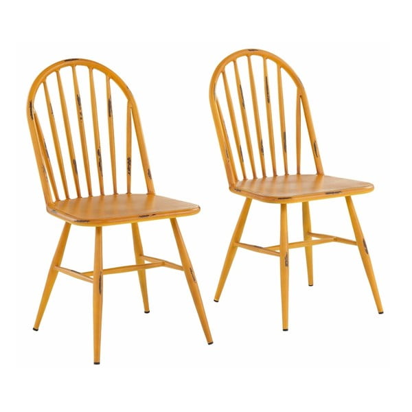 Sada 2 žlutých bukových židlí Støraa Alexis