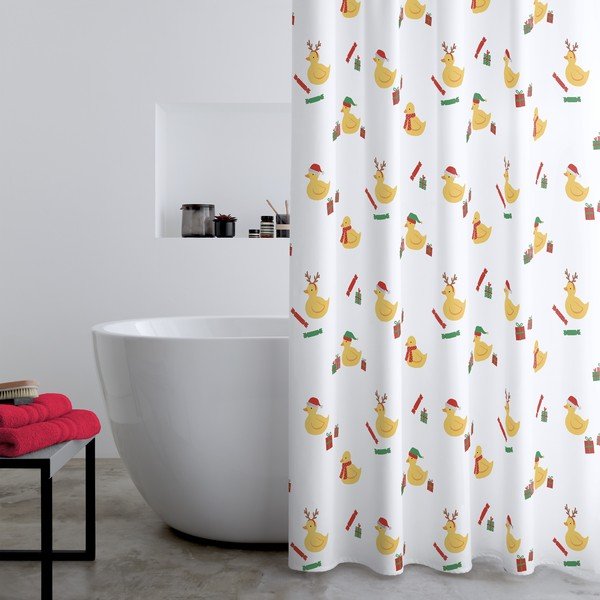 Dušikardin 180x180 cm Christmas Quacker - Catherine Lansfield-image-1