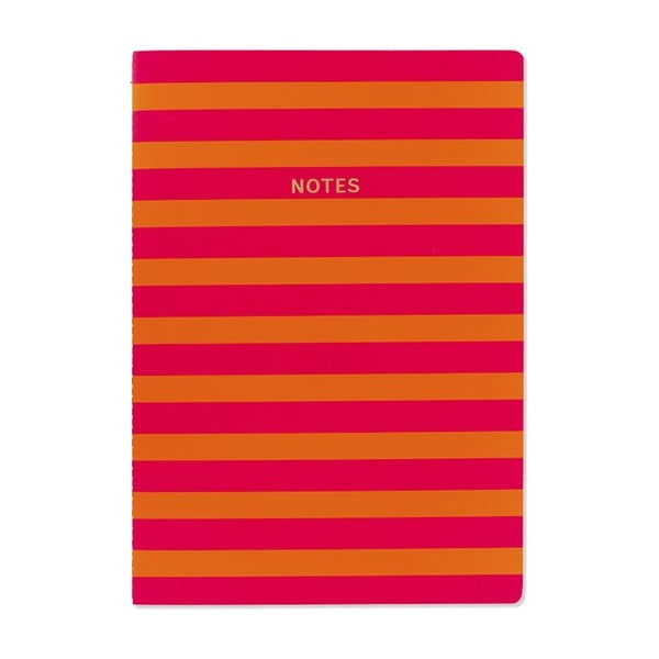 Červenooranžový zápisník A4 GO Stationery Stripe