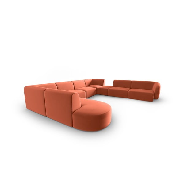 Roosa sametist nurgadiivan (parem nurk/"U"-kujuline) Paolo - Milo Casa-image-2