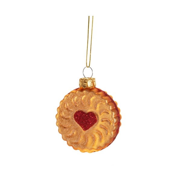 Klaasist käsitöö jõulukaunistus ø 4cm Jam Biscuit - Sass & Belle