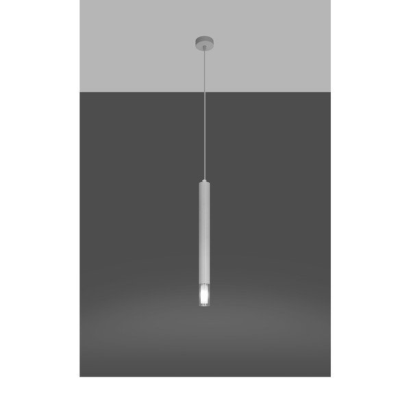 Valge metallist rippvalgusti ø 8 cm Vittoria - Sollux-image-2