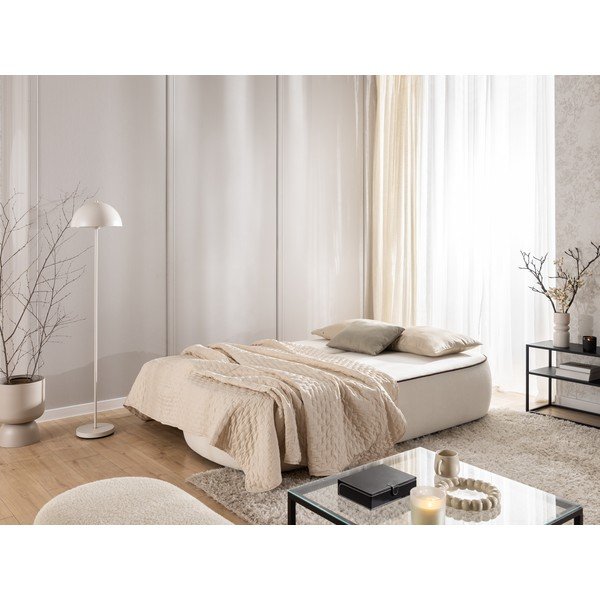 Pruun/kreemikas sametdiivanvoodi/panipaigaga 210 cm Saga - Ropez-image-2