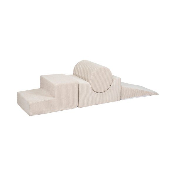 Kreem velvetist-vahtplastist mänguväljak 45x170x30 cm Montessori - Meowbaby