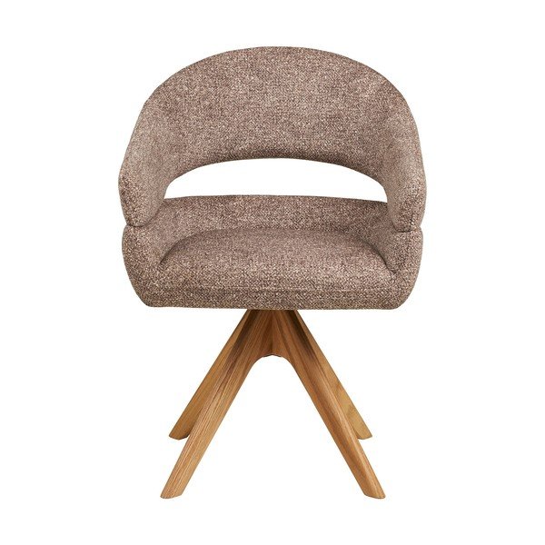 Pruun polsterdatud söögitool käetugedega Dover - House Nordic-image-2