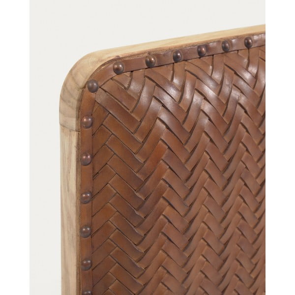 Pruun nahast voodipeats 163x60 cm Natesa - Kave Home-image-4