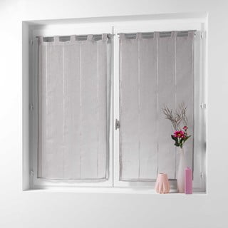 Pruunid voile kardinad 2 tk komplektis 45x90 cm Linahe - douceur d'intérieur