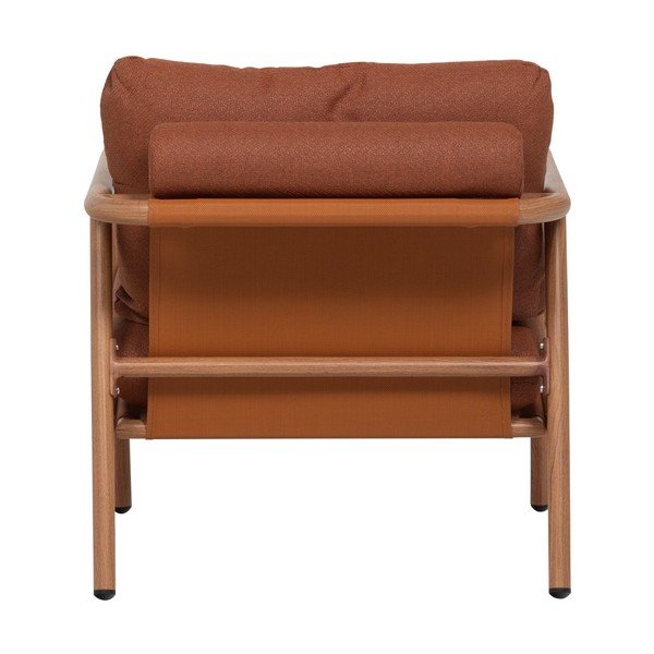 Metallist/polsterdatud aiatool terrakota värvi Cavero - WOOOD-image-4