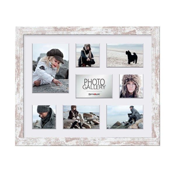 Hall ja valge raam 8 fotole , 51 x 41 cm Narvik - Styler