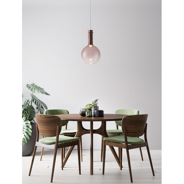 Pruunist klaasist hämardatav LED-rippvalgusti ø 25 cm Nostos - Nova Luce-image-4