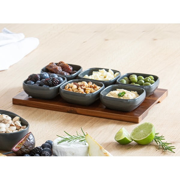 Antratsiitne portselanist 6-osaline serveerimiskomplekt Essentials - Ladelle-image-1