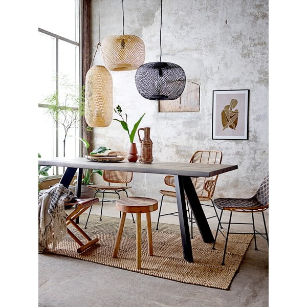 Rippvalgusti bambusest varjuga ø 25 cm Evert - Bloomingville-image-2