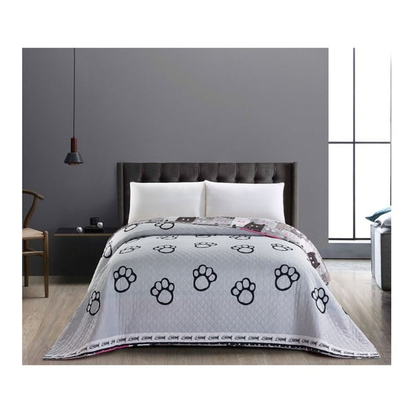 Pööratav hall mikrokiust voodiplaat Cat Invasion, 200 x 220 cm. Cats Invasion - DecoKing-image-1