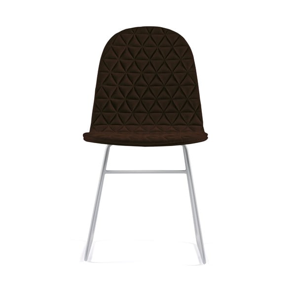 Hnědá židle s kovovými nohami IKER Mannequin V Triangle