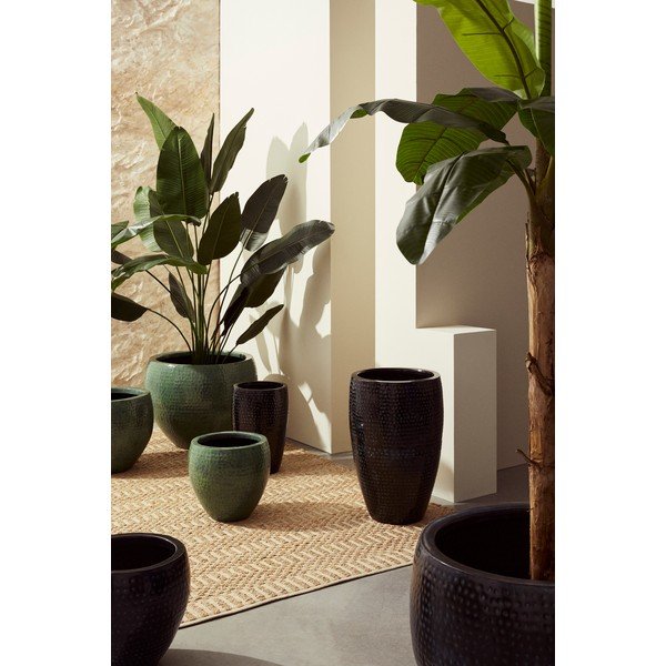 Metallist/emailitud käsitöö lillepotid komplektis 2 tk ø 45 cm Nirad - Bizzotto-image-1