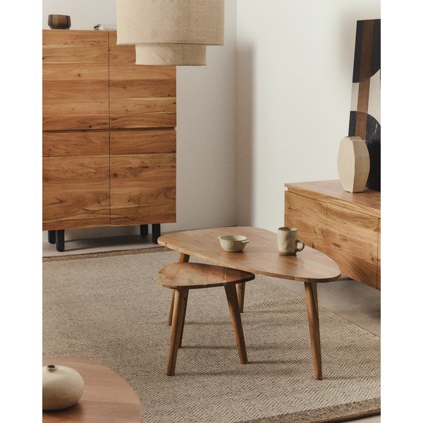 Akaatsiapuidust diivanilaud 60x110,5 cm Duvani - Kave Home-image-1