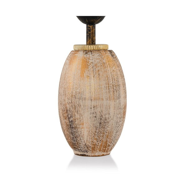 Kreem/kuldne lauavalgusti tekstiilist varjuga (kõrgus 50 cm) - Opviq lights-image-3