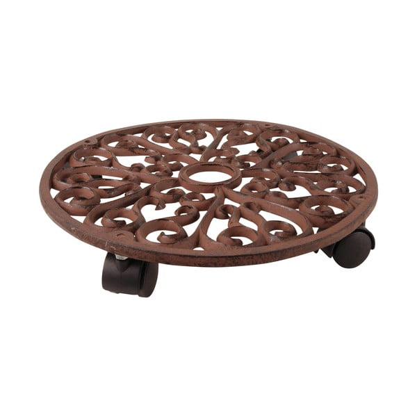 Metall mobiilne alus lillepottidele ø 34,5 cm (kõrgus 6 cm) Ornament – Esschert Design-image-3