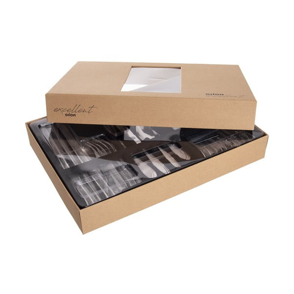 24-osaline hõbedane roostevabast terasest söögiriistade komplekt Satin - Orion-image-3